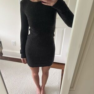 Theory Black Long Sleeve Bodycon Dress